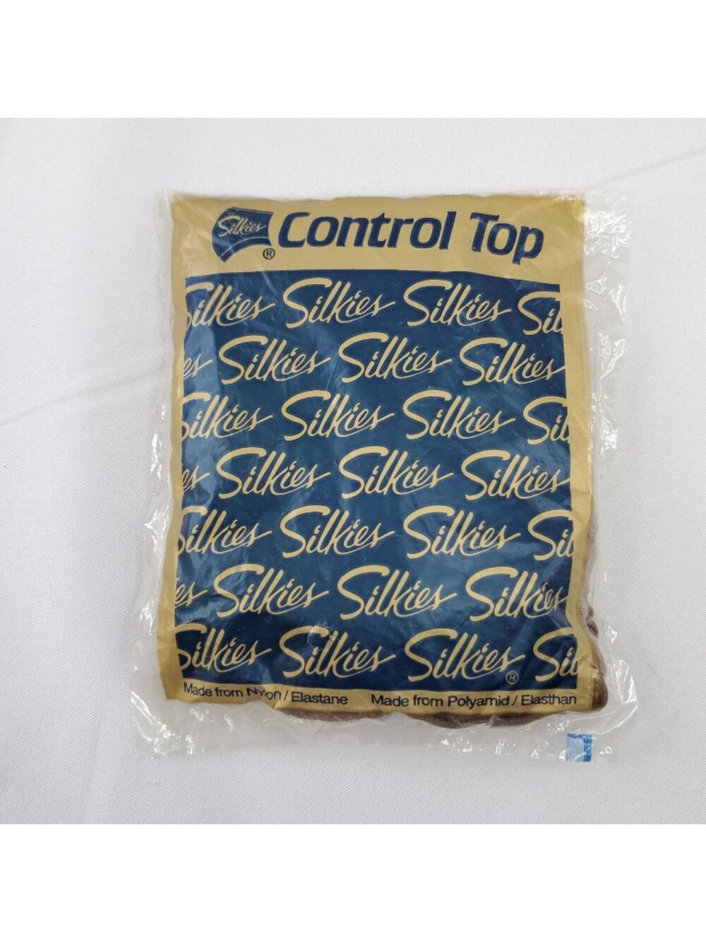 Vintage Silkies Control Top Hose Pantyhose Honey Beige Made In USA